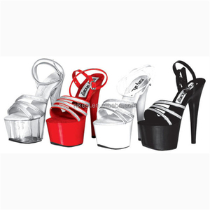 <span class=keywords><strong>Tacchi</strong></span> alti neri da 17 cm <span class=keywords><strong>con</strong></span> tacco alto Sexy modello sandali da sfilata <span class=keywords><strong>con</strong></span> tacco sottile Sole alto ABS estivo suola in PU - Product Image 3