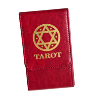 Boîte à cartes de tarot intérieure MIO Organisateur en cuir PU avec fermeture magnétique pour jouer au poker et aux échecs-Sac et porte-cartes