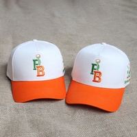 Casquette de baseball unisexe à 5 panneaux, design personnalisé, bicolore, coton de haute qualité, logo brodé, sport, extérieur, golf, vente en gros