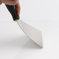 Couteau à mastic en acier inoxydable avec manche en plastique personnalisable, outils de raclage pour murs