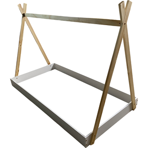 Modern Twin Size <b>Bed</b> Frame for Kids and Adults - Solid <b>Wood</b> Platform <b>Bed</b> for Small Spaces and Easy Assembly for Bedroom - Product Image 2