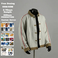Veste chinoise Custom Men's Tangzhuang en daim, 100% coton, style rétro Tang Jacket Suit chic pour le Nouvel An CNY
