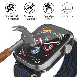 Caja de Reloj de Metal Premium con Cristal Templado para <span class=keywords><strong>Apple</strong></span> <span class=keywords><strong>Watch</strong></span>, Protector de Pantalla de Aleación para IWatch Series - Product Image 2