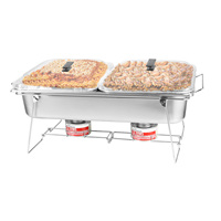 Support de chauffe-plat de fête en plein air, ensemble de Buffet jetable, Kit de support de chauffe-plat en fil pleine taille