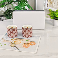 Nouvelle bougie parfumée de Noël de luxe haut de gamme européenne, bougie de dîner, emballage de coffret cadeau haut de gamme