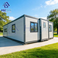 Casa Contenedor Prefabricada Expandible de Alta Calidad de 40 y 20 Pies, con 1, 2, 3, 4 o 5 Dormitorios, Moderna, Móvil, Tipo Cabaña