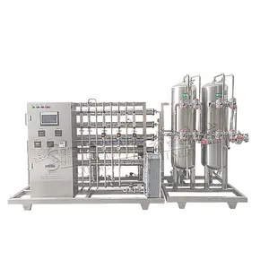 Hot sale 98% desalination rate 1000L secondary reverse osmosis food cosmetic water treatment machinery with EDI