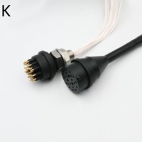Connecteur multi-contacts micro-circulaire étanche en acier inoxydable IP69, série MCBH21M, pour applications marines sous-marines ROV