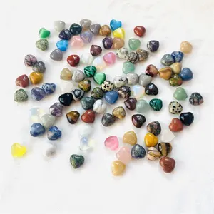 Hot Sale Heart Shaped Love Stones Mixed Color Mini Natural Crystal Hearts For Gift Decoration