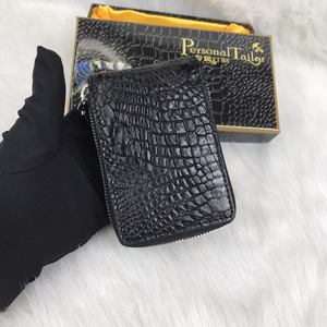 กระเป๋าใส่บัตรผู้ชายหนังจระเข้แท้ 100% กระเป๋าสตางค์ดีไซน์หรูหรา ปิดด้วยซิป หนา 30 มม. สำหรับบัตรเครดิต บัตรประชาชน ของขวัญ - Product Image 2