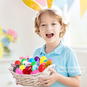 Promociones de restaurante de Pascua, lindos juguetes de peluche de conejito <span class=keywords><strong>en</strong></span> huevos de cápsula sorpresa para una experiencia gastronómica familiar - Product Image 2