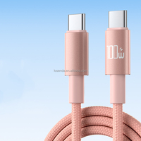 PD 100w 5A Type C Chargeur Câble Rapide Charge Rapide Données Usb-c vers Usb C pour Android Mobile Téléphone Portable Chargeur d'ordinateur portable