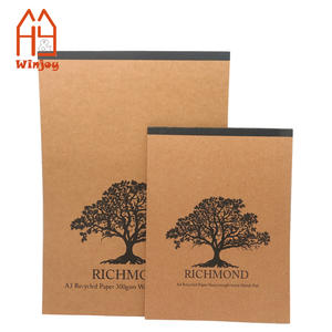 Cahier vierge à couverture kraft personnalisée 210g/A3/A4 bloc-notes en papier <span class=keywords><strong>aquarelle</strong></span> scolaire 20 feuilles de papier à dessin pour les arts - Product Image 2