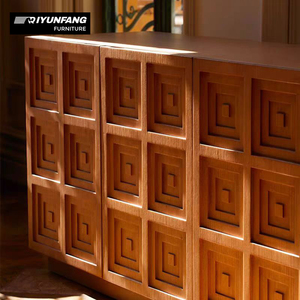 Contemporary Modern <strong>Dining</strong> <strong>Room</strong> Sideboard Solid Wood Accent <strong>Cabinet</strong> 4-Layer <strong>Storage</strong> for Farmhouse Bathroom Bedroom Living <strong>Room</strong> - Product Image 3