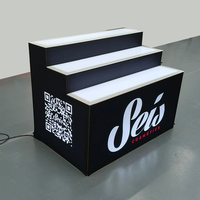 Comptoir d'exposition LED à montage rapide de 4 pieds, boîte lumineuse pour salon professionnel, table de promotion