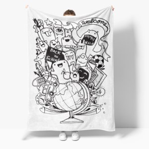 Couverture à colorier soi-même - C'est un cadeau créatif et personnalisé pour la famille et les amis, idéal pour une décoration chaleureuse de la maison - Product Image 3