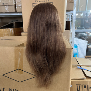 Mannequin de Cheveux Naturels pour Formation, <span class=keywords><strong>Coiffure</strong></span>, Visage de Barbier, Cheveux Humains - Product Image 2