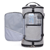 Sac à dos de montagne personnalisé antivol pour hommes et femmes, 55L, imperméable et résistant à l'usure, en polyester, sac de ski, sac de camping avec grandes poches
