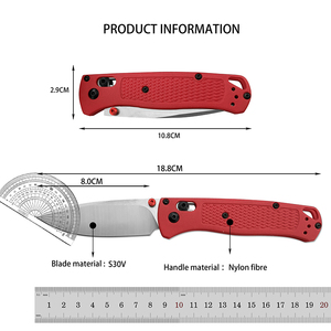 มีดพับ BM BUGOUT 535 ระดับอุตสาหกรรม ใบมีด S30V ด้ามไนลอนไฟเบอร์กลาส สำหรับกิจกรรมเอาตัวรอดกลางแจ้งและใช้งานประจำวัน EDC ดีไซน์พับได้ - Product Image 6