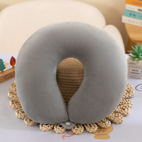 PP coton voyage oreiller mignon maison en forme de U avion oreiller conduite voyage vertèbres cervicales voyage cou bureau oreiller de couchage