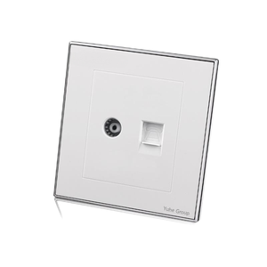 Panel universal internacional para ordenador y TV, interruptor eléctrico para satélite, enchufe 86*86 + enchufe de interfaz de red RJ45 - Product Image 1