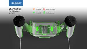 Base éclairée de charge de <span class=keywords><strong>casque</strong></span> Type-C Charge rapide avec indicateur LED Dock de charge pour accessoires <span class=keywords><strong>Oculus</strong></span> <span class=keywords><strong>Quest</strong></span> 2/<span class=keywords><strong>3</strong></span>/3S <span class=keywords><strong>VR</strong></span> - Product Image 5