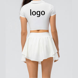 Nouvel ensemble de sport pour femme 2026 : Jupe anti-exposition d'été à séchage rapide pour la course, le yoga et le tennis, avec poches - Product Image 2