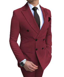 <span class=keywords><strong>Costume</strong></span> professionnel décontracté deux pièces, <span class=keywords><strong>simple</strong></span> et élégant, avec double rangée de boutons, pour <span class=keywords><strong>mariage</strong></span>, demoiselles d'honneur et hommes - Product Image 6