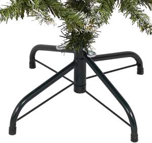 Arbre de Noël en PVC avec <span class=keywords><strong>sapin</strong></span> artificiel à pointe de neige et support métallique pliable de 4 pieds, <span class=keywords><strong>180</strong></span> pointes, vert - Product Image 4