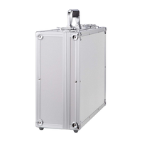 Usine argent boîte en aluminium avec mousse bricolage haute qualité en alliage d'aluminium mallette à outils équipement Portable fichier valise sécurité extérieure