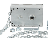 Quincaillerie pour porte de garage à volet roulant sectionnel bon marché vente en gros palan à chaîne manuel pour porte coulissante de garage