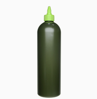 Bouteille d'huile en plastique PET multicolores avec bouchon à bec verseur, réutilisable, pour huile capillaire et sauces culinaires