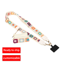 Longe de téléphone réglable en gros avec pochette à fermeture éclair lanière de cou à bandoulière anti-perte pour un usage quotidien sangle de téléphone universelle