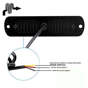 6 <span class=keywords><strong>LED</strong></span> Super lumineux 12-24 V <span class=keywords><strong>LED</strong></span> ambre stroboscopique d'avertissement mini barre lumineuse d'avertissement de lumière de barre - Product Image 5
