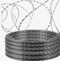 Precio de alambre de púas, medidor de esgrima de púas en Egipto, rollo de valla galvanizada por para granja, cinta de malla de concertina a prueba de óxido