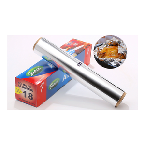 Household <b>Kitchen</b> Aluminum <b>Foil</b> Hard Temper Embossed 10-20mic Roll 30cm 45cm for Wrapping BBQ Use - Product Image 2