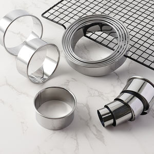 Gran oferta de acero inoxidable 1 Uds juego de cortadores de galletas redondos cortadores de galletas circulares moldes de anillo de Donut redondo <span class=keywords><strong>para</strong></span> hornear - Product Image 5