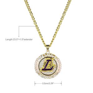 男女通用湖人锦标赛项链时尚镀金吊坠项链卡通几何形状厂家批发时尚 - Product Image 3