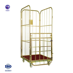 دائم شبكة سلكية متحركة قابلة للطي صناعة الغسيل أقفاص الكتان المتسخة عربة - Product Image 1