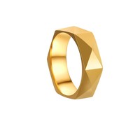 Bijoux de bague en diamant géométrique irrégulière de mode en acier inoxydable en gros pas cher