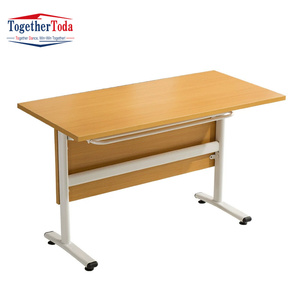 Table de réunion, de formation et d'étude, bureau pliable pour le personnel avec roulettes, bureau pliable - Product Image 2