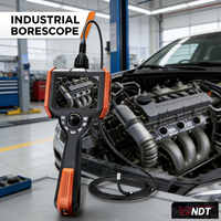 Vidéoscope industriel 6 mm avec écran IPS 5 pouces, éclairage à fibre optique, articulation 4 directions, indice de protection IP67 pour l'automobile