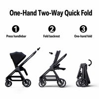 Poussette légère pour bébé, pliable, siège réversible, cadre en alliage d'aluminium, poussette pour nouveau-nés et enfants, possibilité de s'asseoir ou de se coucher