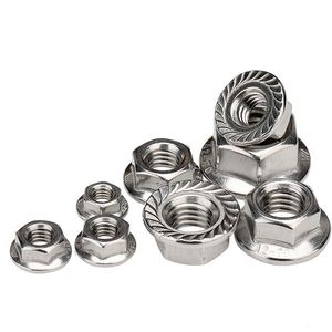 Tuerca hexagonal con brida ISO 4161 DIN 6923 B18.16.4 A2-70 M5-M100 SS304 316 310S A4-70 de acero inoxidable, tuerca hexagonal con brida dentada A4-80 - Product Image 2