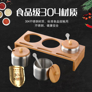 Support à épices Michael Bamboo à 3 trous, compatible lave-vaisselle, pour rangement sur comptoir de cuisine - Product Image 5