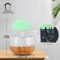 Diffuseur d'humidificateur nuage de pluie domestique mignon conforme CE ROHS 280ml veilleuse arôme huile essentielle prise américaine garantie 1 an