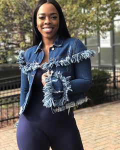 Winter <strong>Womens</strong> Cropped Denim Jackets Spring Blue Jean Jackets for <strong>Women</strong> 2025 - Product Image 2