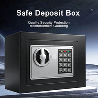 Mini Caja Fuerte Electrónica Digital, Caja de Seguridad Metálica con Contraseña para el Hogar y la Oficina, para Efectivo, Joyas y Documentos Importantes