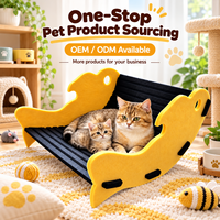 Wandelbares Filz-Katzenbett mit Plüschfutter, multifunktionale Katzenhöhle und Muschelbett, Indoor-Tiernest für den Großhandel