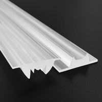 Bande de diffuseur en plastique transparent, profil Led en aluminium, Polycarbonate givré, mise au point optique, lentille d'extrusion linéaire///